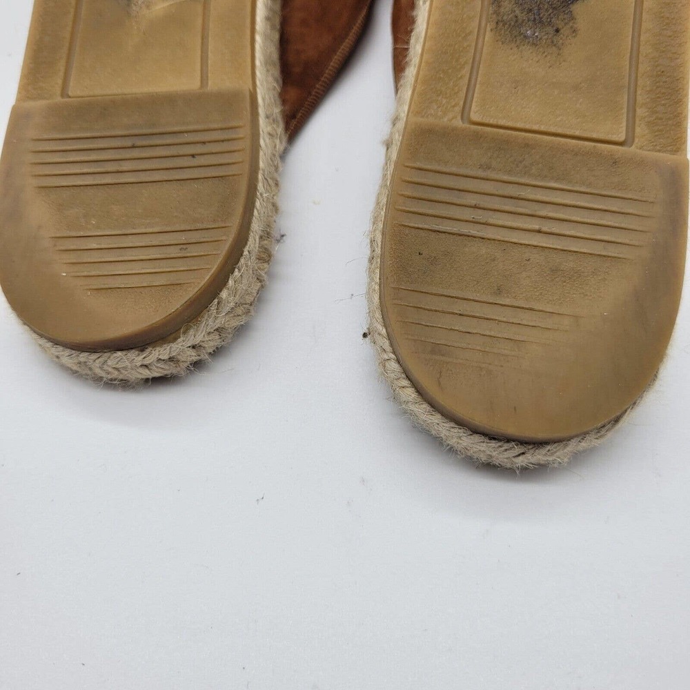 Kanna Brown Suede Mules with Gold Accents - Picture 9 of 9